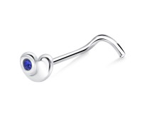 Silver Curved Nose Stud NSKB-1350
